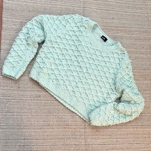 Dotti Mint Green Textured Women's Sweater in excellent condition